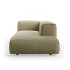 FLAKE couch: element right longchair, knotted, sage