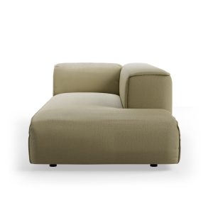 FLAKE couch: element right longchair, knotted, sage