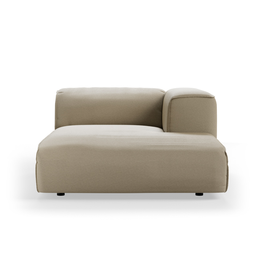 FLAKE couch: element right divan, deco, pebble