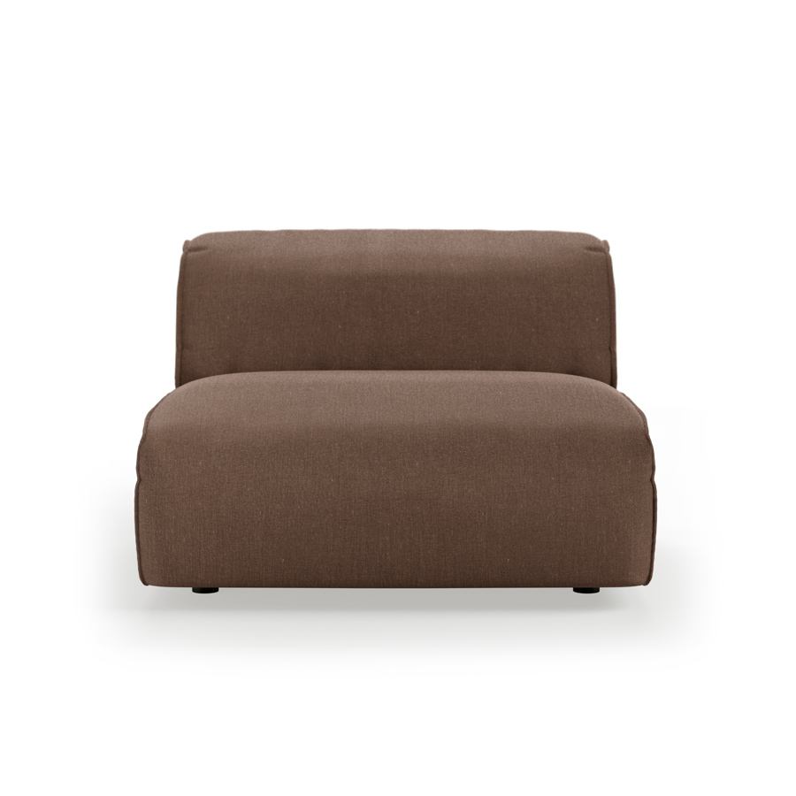 FLAKE couch: element middle 1,5-seat, whisper, quicksand