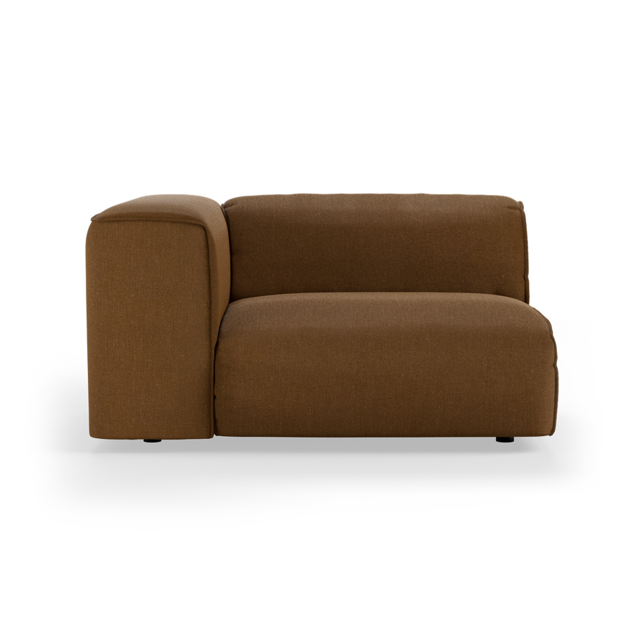 FLAKE couch: element left 1,5-seat, whisper, cassave