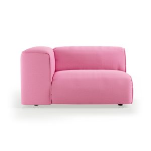 FLAKE couch: element left 1,5-seat, cotton, candy