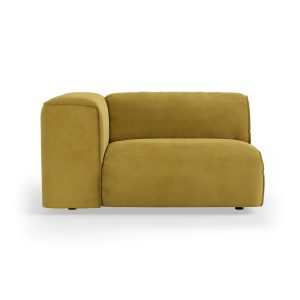 FLAKE couch: element left 1,5-seat, royal velvet, thai curry
