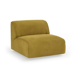 Alternative view of FLAKE couch: element middle, royal velvet, thai curry