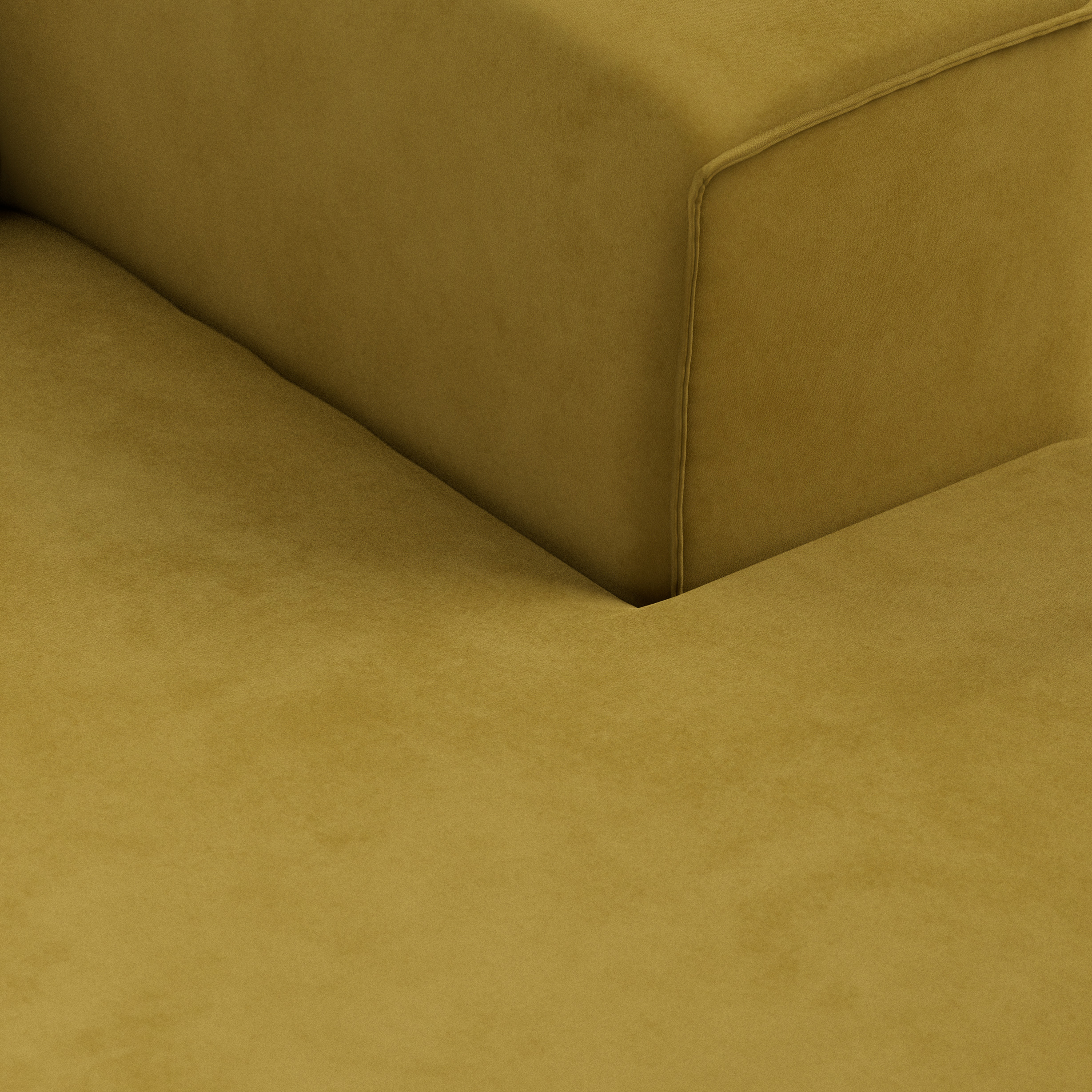 FLAKE couch: element right divan, royal velvet, thai curry - Image 3