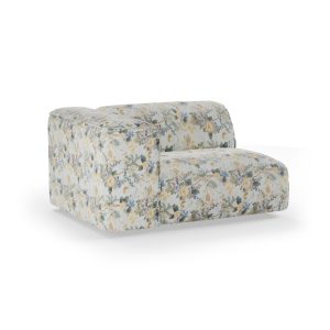 Alternative view of FLAKE couch: element left 1,5-seat, cotton, posy