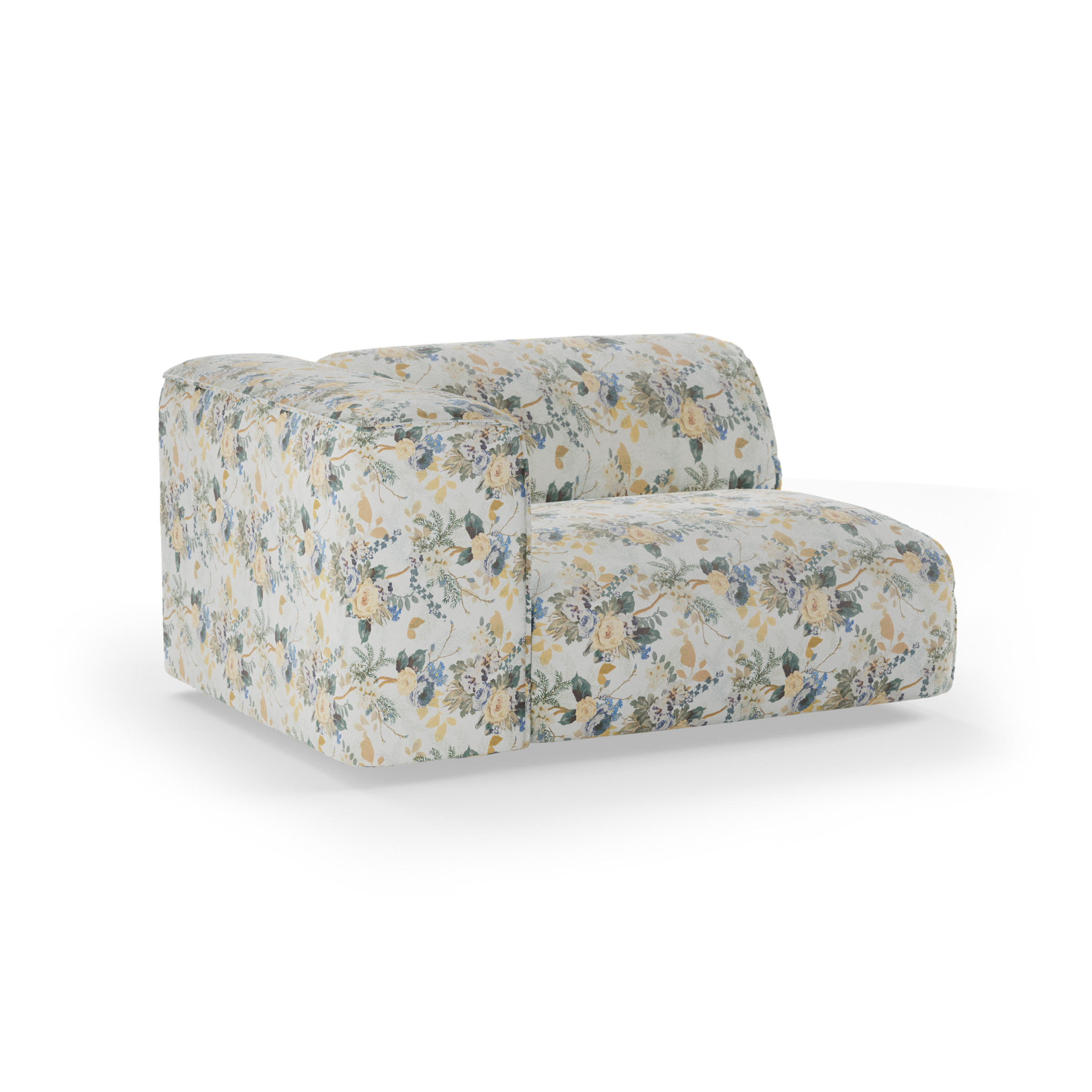 FLAKE couch: element left 1,5-seat, cotton, posy - Image 2