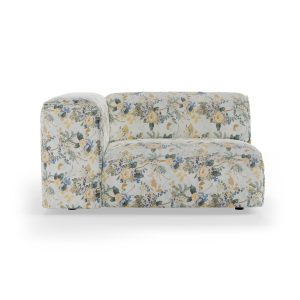 FLAKE couch: element left 1,5-seat, cotton, posy