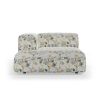 FLAKE couch: element left divan, cotton, posy