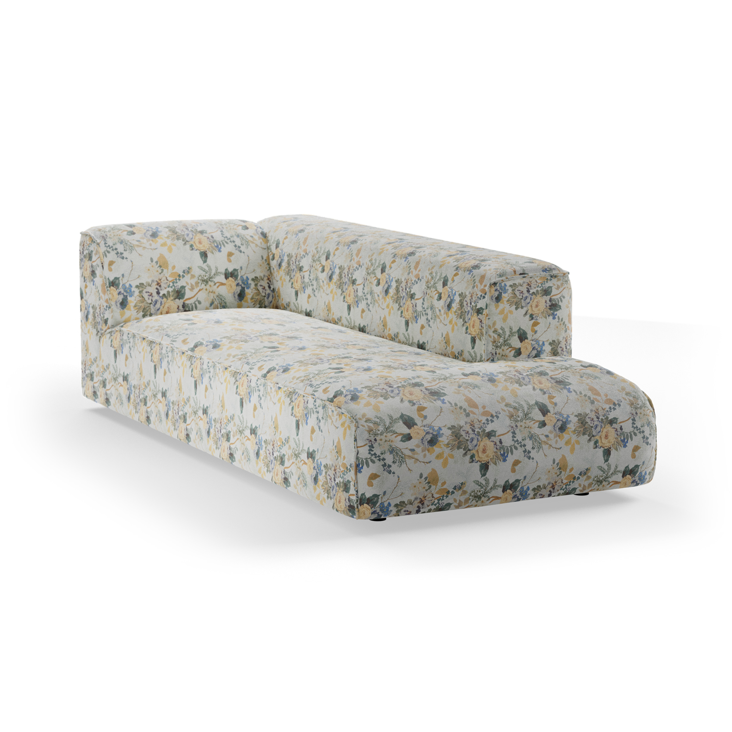 FLAKE couch: element right longchair, cotton, posy - Image 2
