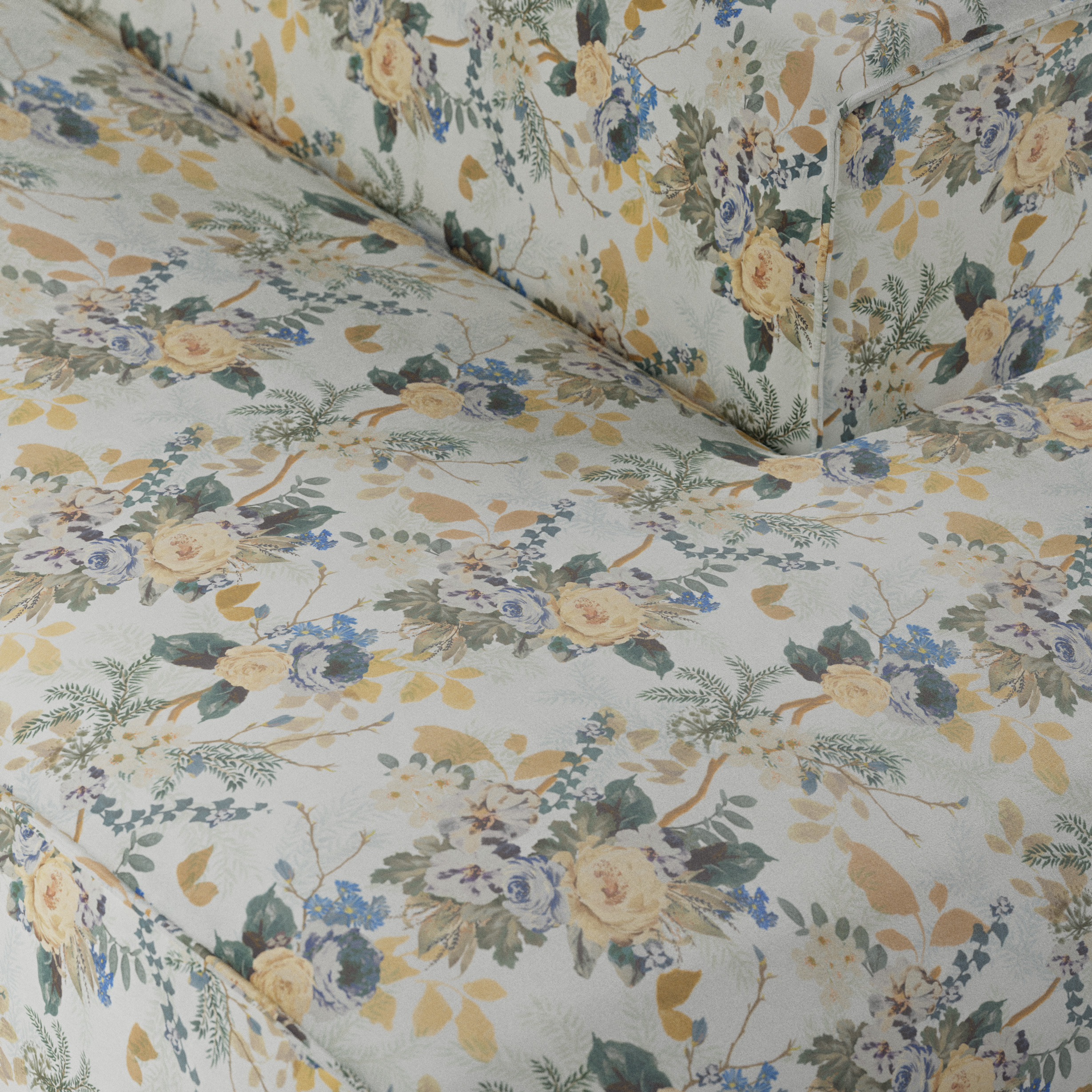 FLAKE couch: element right longchair, cotton, posy - Image 3