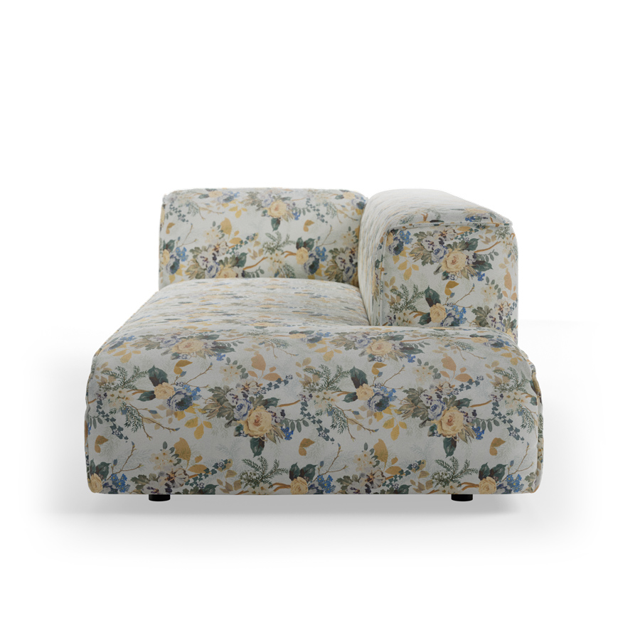 FLAKE couch: element right longchair, cotton, posy