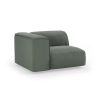 FLAKE couch: element left, linen, army green - Image 2