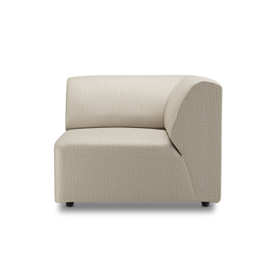 Jax couch: element right end, pure, ivory