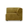Jax couch: element right corner, royal velvet, olive