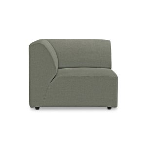 Jax couch: element left corner, linen, army green