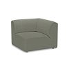 Jax couch: element right corner, linen, army green - Image 2