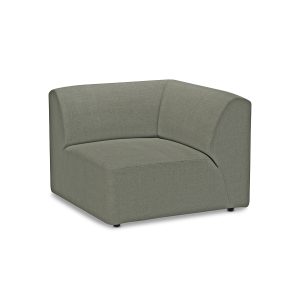 Alternative view of Jax couch: element right corner, linen, army green