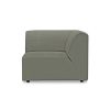 Jax couch: element right corner, linen, army green