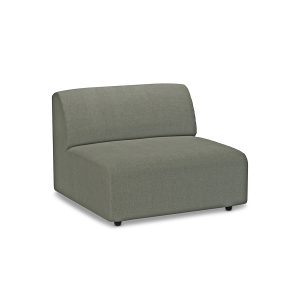 Alternative view of Jax couch: element middle, linen, army green