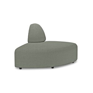 Alternative view of Jax couch: element angle, linen, army green