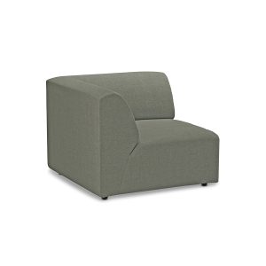 Alternative view of Jax couch: element left end, linen, army green