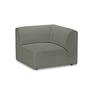 Alternative view of Jax couch: element right end, linen, army green