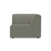 Jax couch: element right end, linen, army green
