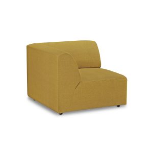 Alternative view of Jax couch: element left corner, linen, burnt ochre