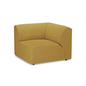 Alternative view of Jax couch: element right corner, linen, burnt ochre