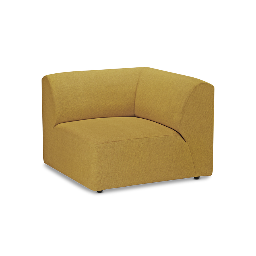 Jax couch: element right corner, linen, burnt ochre - Image 2