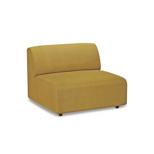 Alternative view of Jax couch: element middle, linen, burnt ochre