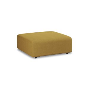 Alternative view of Jax couch: element hocker, linen, burnt ochre