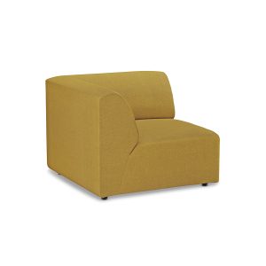 Alternative view of Jax couch: element left end, linen, burnt ochre