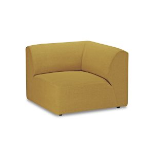 Alternative view of Jax couch: element right end, linen, burnt ochre