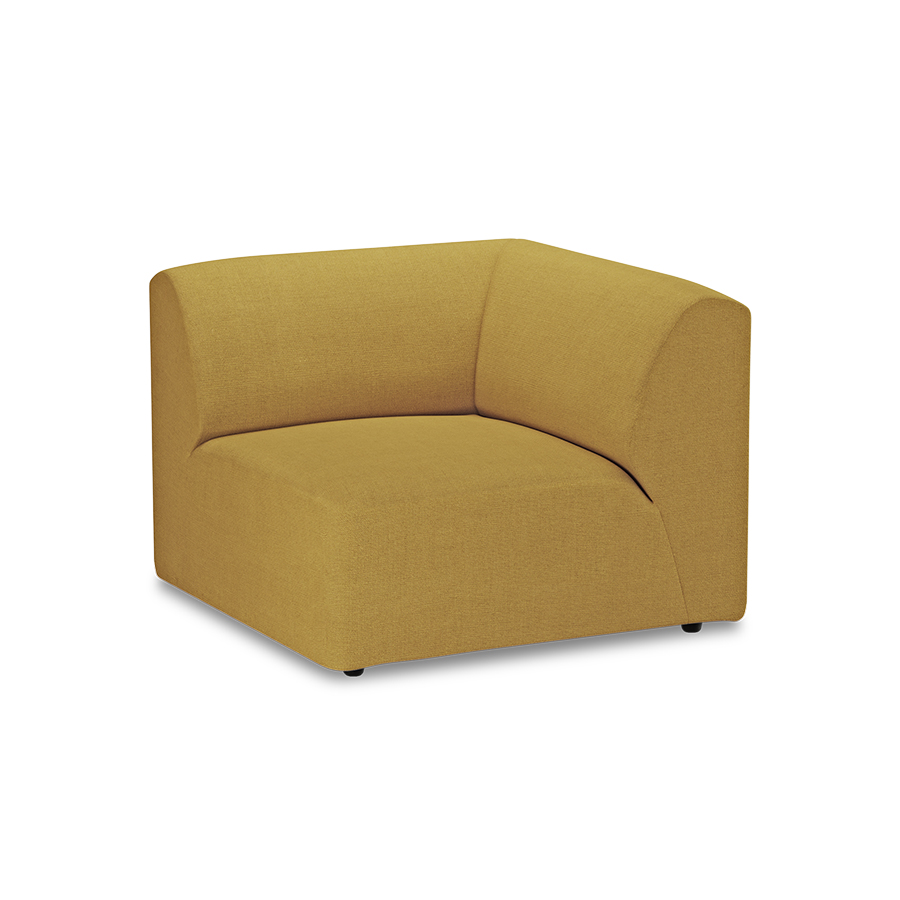 Jax couch: element right end, linen, burnt ochre - Image 2
