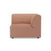Jax couch: element right corner, linen, dusty rose
