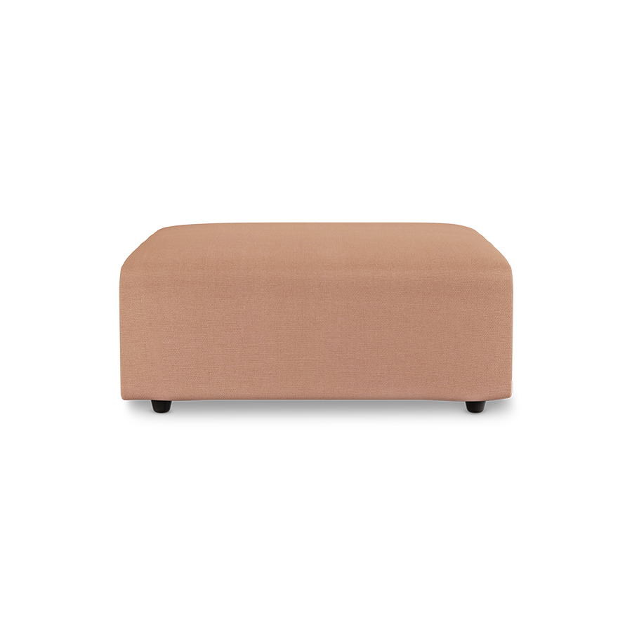 Jax couch: element hocker, linen, dusty rose