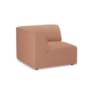 Alternative view of Jax couch: element left end, linen, dusty rose
