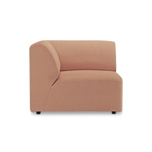 Jax couch: element left end, linen, dusty rose