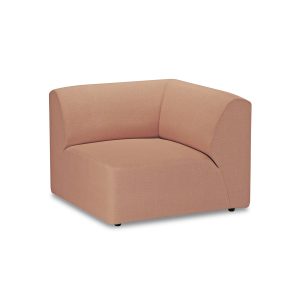 Alternative view of Jax couch: element right end, linen, dusty rose