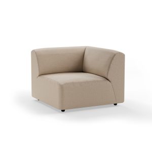 Alternative view of Jax couch: element right corner, knotted, beige