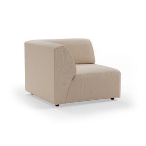 Alternative view of Jax couch: element left end, knotted, beige