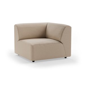 Alternative view of Jax couch: element right end, knotted, beige