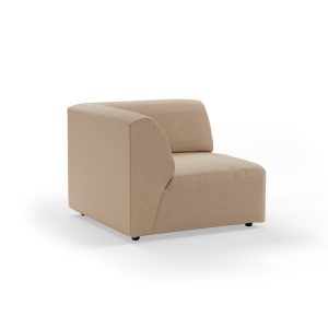 Alternative view of Jax couch: element left corner, knotted, sand