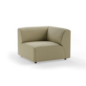 Alternative view of Jax couch: element right corner, knotted, sage
