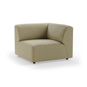 Alternative view of Jax couch: element right end, knotted, sage