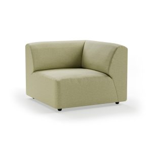 Alternative view of Jax couch: element right end, deco, sage