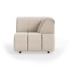 Wave couch: element right high arm, pure, ivory