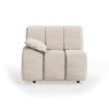 Wave couch: element left low arm, pure, ivory